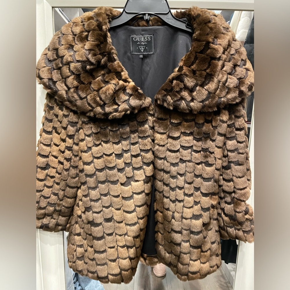Guess faux fur coat